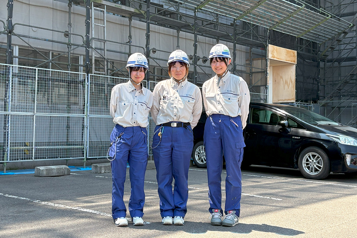 【現場取材レポート】『女性3人チーム』で現場を動かす！ 建設現場の新しい風<br />
〜コープ野村啓明・パシフィック伏見/北海道/札幌市　大規模修繕工事〜|KENSOマガジン